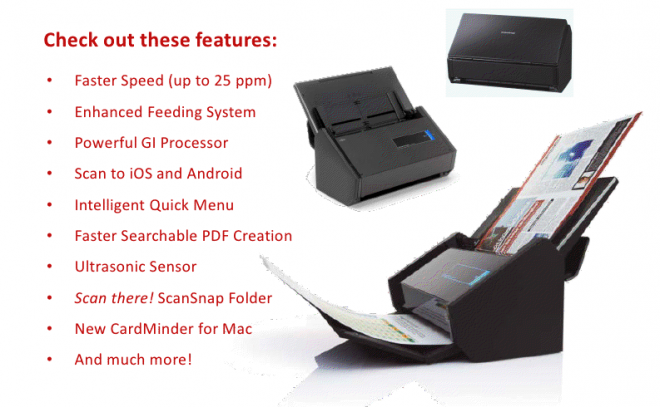 Fujitsu ScanSnap iX500 Scanner feature