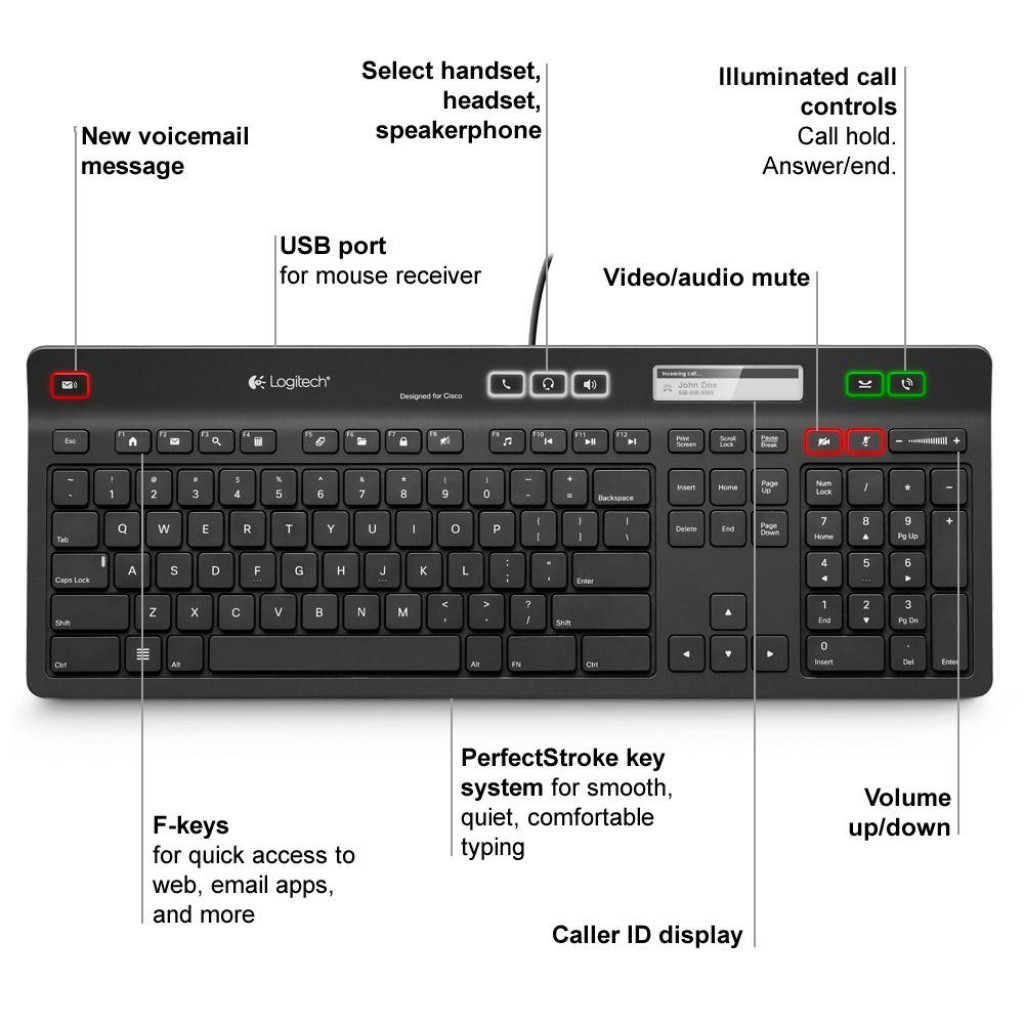 Logitech UC Keyboard K725-C