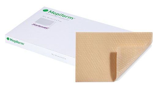 Mepiform self adherent soft silicone sheeting, 4 X 7 Inch, 5 Count