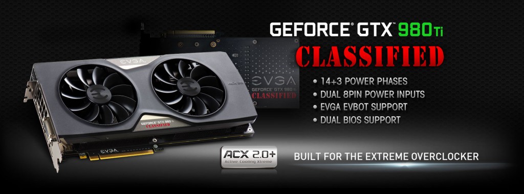 EVGA Geforce GTX 980 Ti 6GB Classified Gaming ACX 2.0+ Video Card