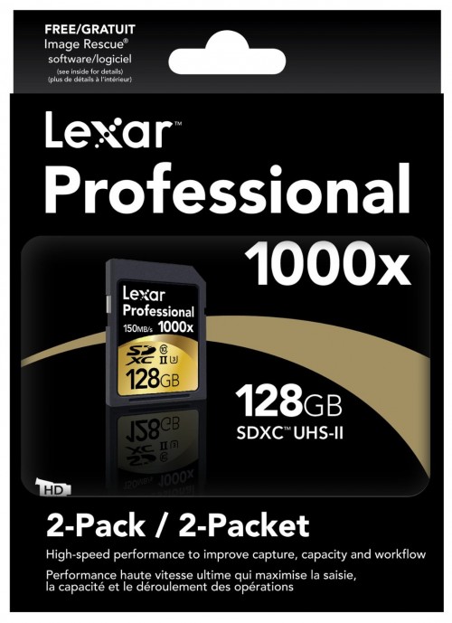 Lexar Professional 1000x 128GB SDXC UHS-II U3 Card - 2 Pack