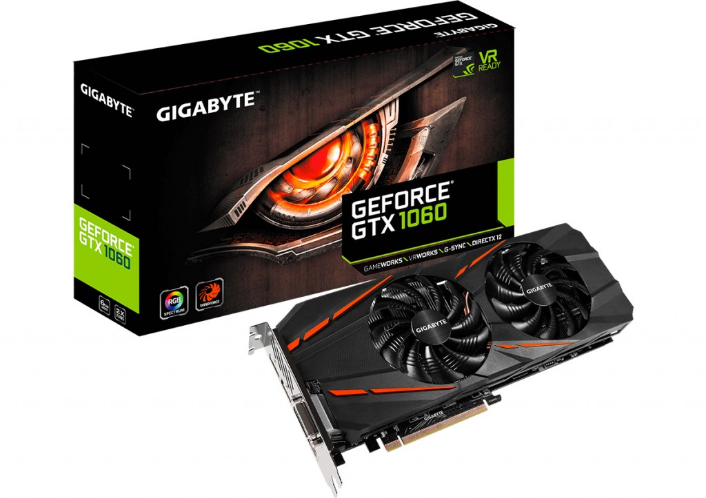 Gigabyte GeForce GTX 1060 WindForce OC 6G Graphics Card