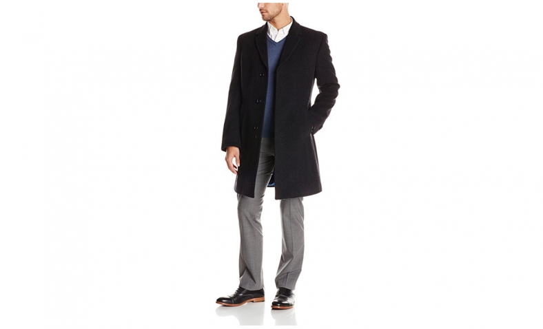 tommy hilfiger men's barnes single breasted walker coat